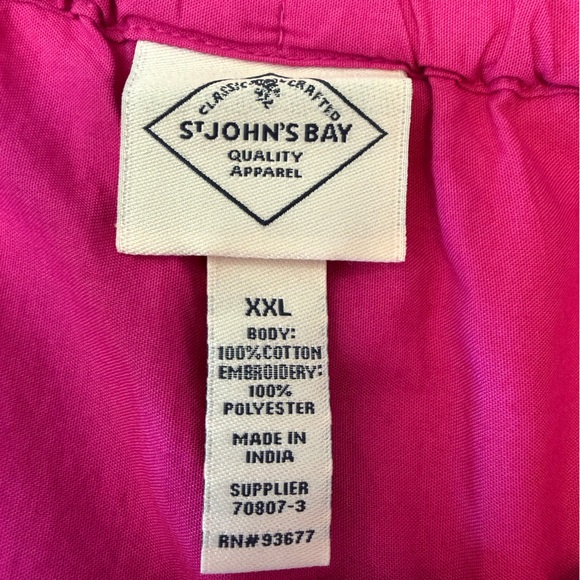 #254 NWT. St. John's Bay Vibrant Pink A-Line Skirt. Size XXL. Beautiful Skirt - Picture 9 of 12
